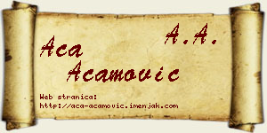Aca Acamović vizit kartica